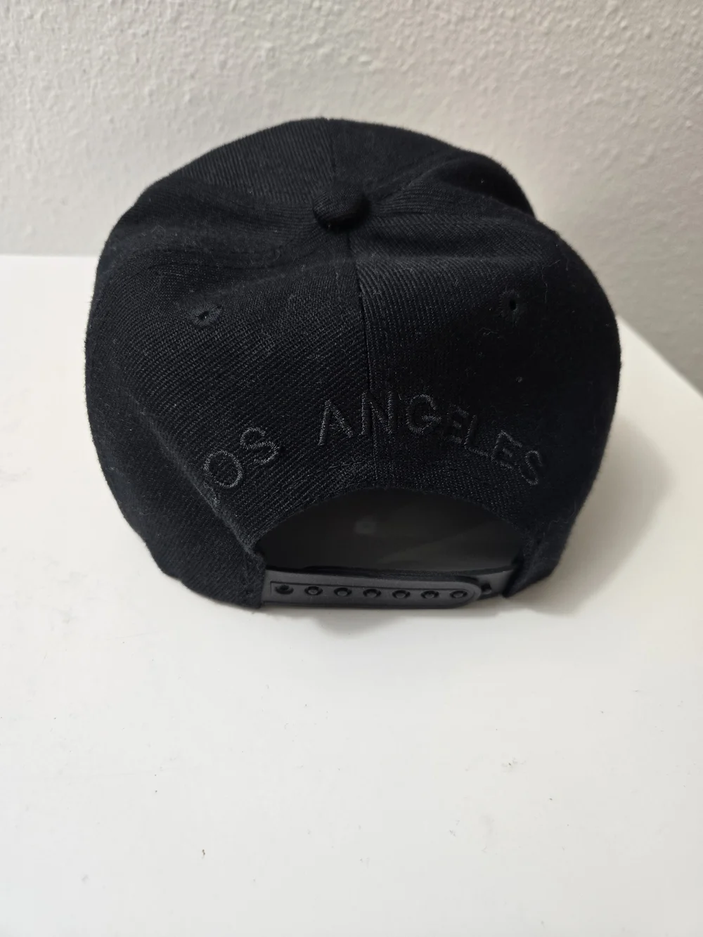LA Embroidered Black Snapback Hat